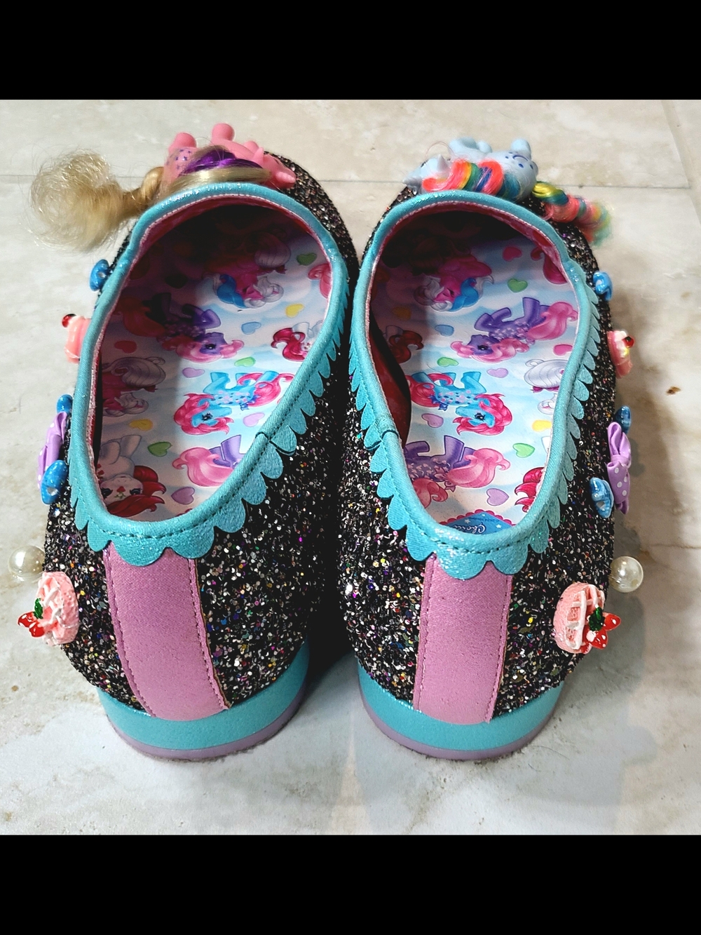 Irregular Choice + My Little Pony / Playful Ponies Glitter Flats black, 40W (EU) - Picture 3 of 7